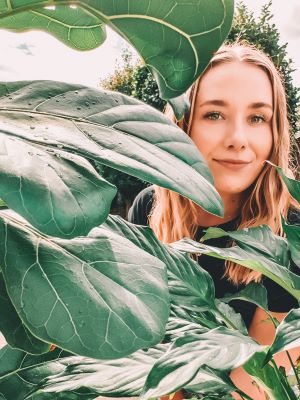 ayla with plants