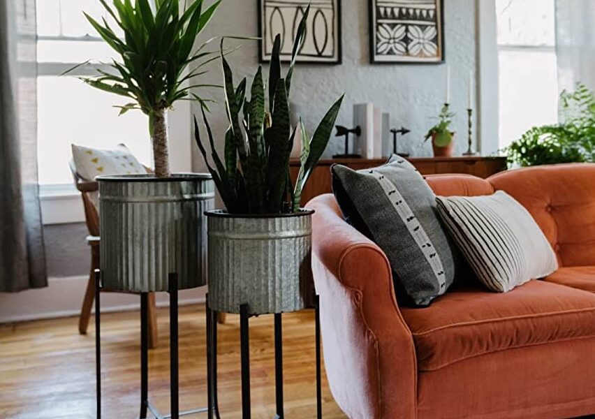 farmhouse planters corrugated metal